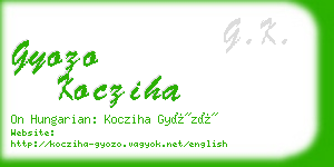 gyozo kocziha business card